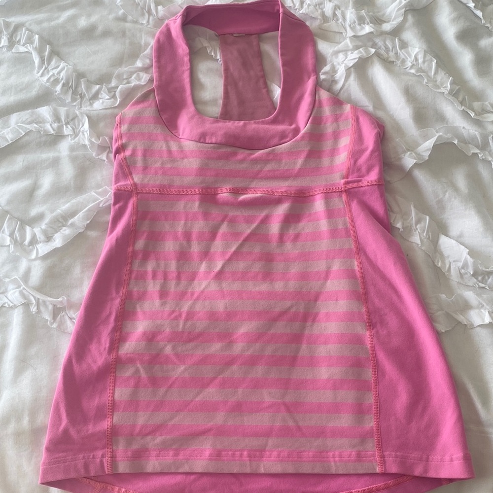 lulu lemon pink workout top
